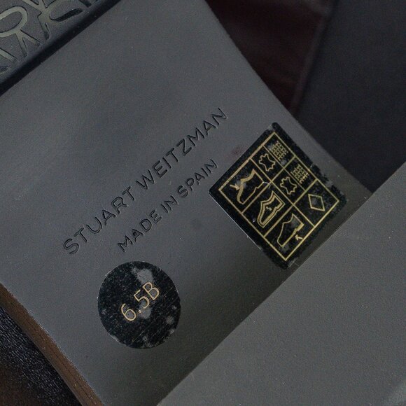 Stuart Weitzman Women 5050 Boot Black Leather Nappa Collection OTk Boots sz 6.5 - Picture 8 of 10